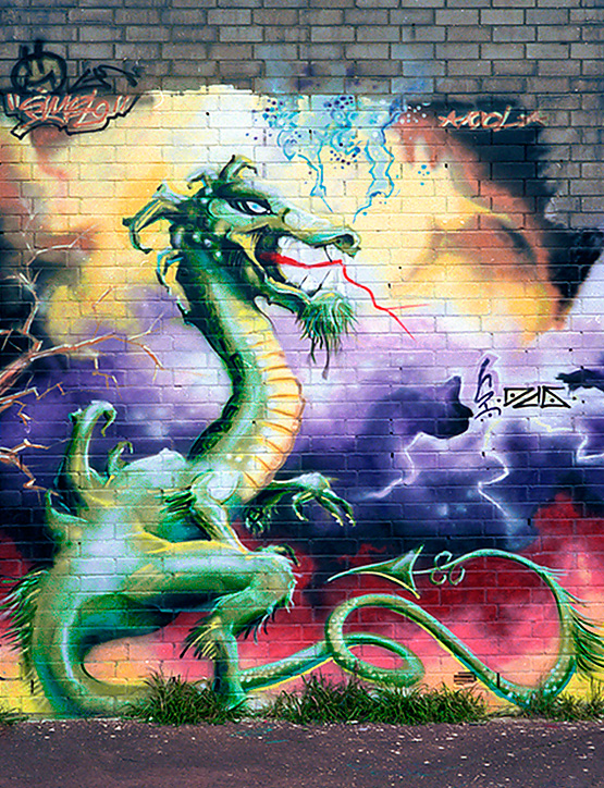 Jan Stel, Dragon graffiti spraycan